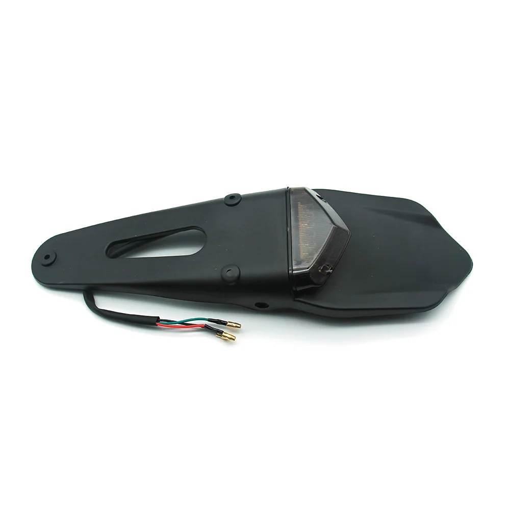 Motorcycle Rear Fender with Stop Brake 12 LED Tail Light Splash Guard Lamp Red / Somked Clear Color |
