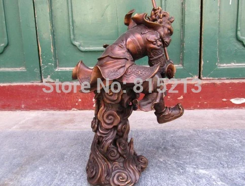 

55cm Journey to the West myth Bronze Copper Monkey King Sun Wu kong SunWukong Statue