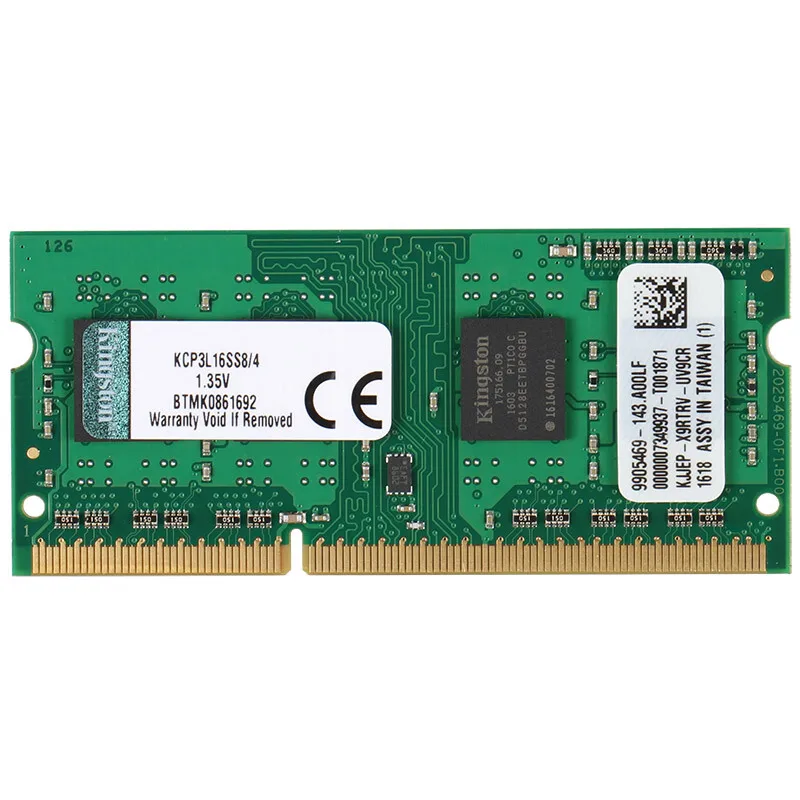 Оперативная память для ноутбука Kingston 4 Гб DDR3L 1600 МГц 1 35 в (KCP3L16SS8/4)|Оперативная