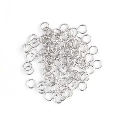 platinum color 20 шт, 925 пробы, серебряные круглые разделенные кольца, 3 мм, 4 мм, 5 мм, ручной работы, украшение, соединитель, тонкие открытые кольца для DIY ювелирных изделий - Цвет: platinum color