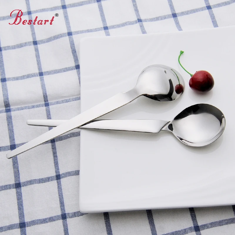 Soup Spoon Stainless Steel Cutlery Service Sets Sliver Set Torch Dinnerware Eco-friendly Flatware Ice Coffee Cocktail Tea | Дом и сад