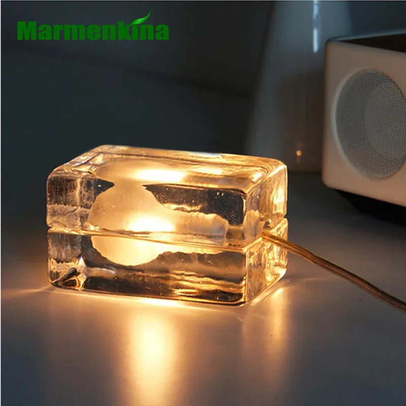Marmenkina Ice Block Cube DIY Настольная и напольная лампа освещение для гостиной украшение