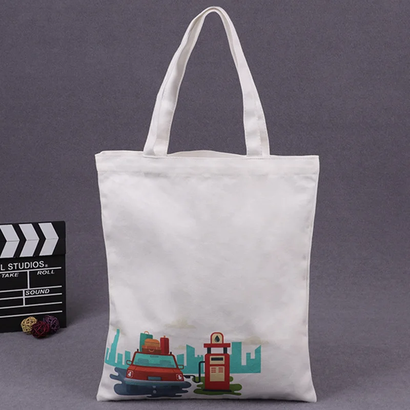 

Small Order 31*36cm 300pcs Ivory White Custom Logo Design Silkscreen Printed For Canvas Cotton Tote Bag Customised Logo Tote Bag