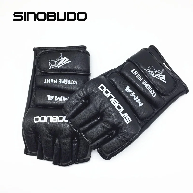 SINOBUDO защитные перчатки для кикбоксинга MMA Муай Тай тренировочные боксеры