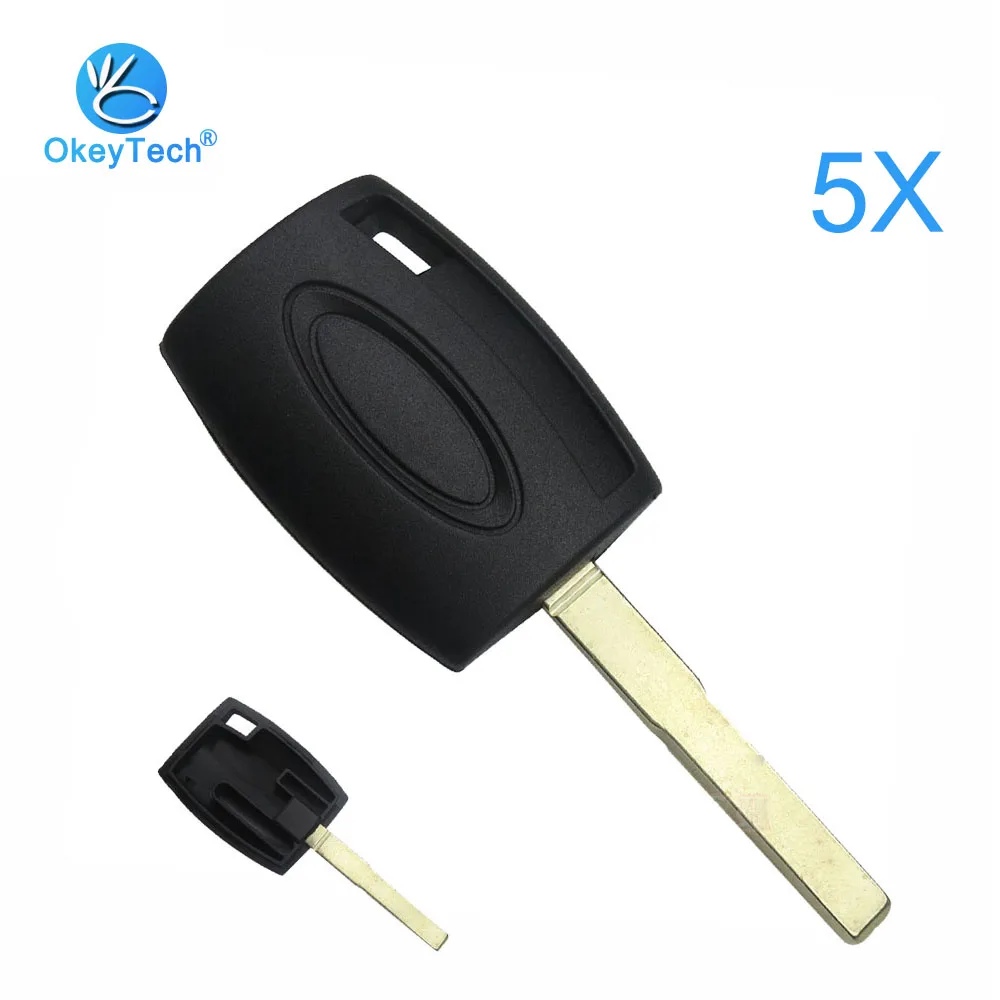 OkeyTech 5 шт./лот Чехол для автомобильного ключа чехол Fob Uncut FO21 Blade Ford Fiesta Mondeo Focus C Max S