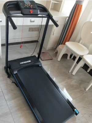Multi-function Folding Electric Treadmill for Home Silent 52cm Conveyor Belt Household weight loss Walking Fitness Equipment - Цвет: Черный