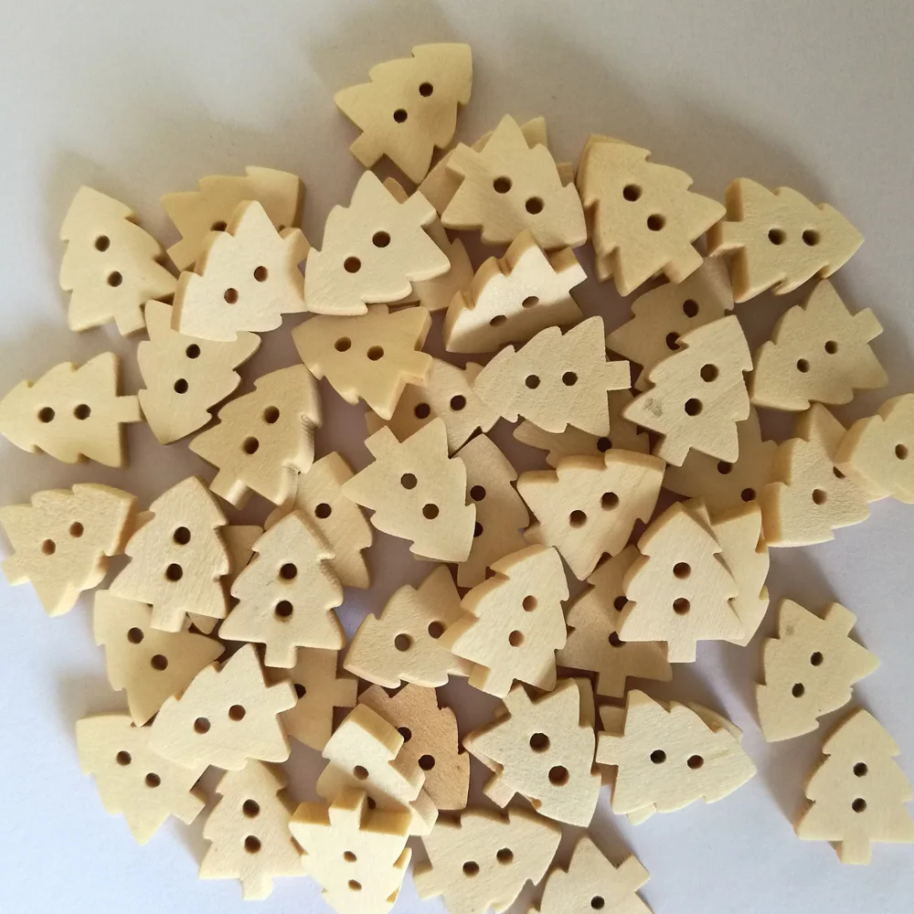 50 шт. аксессуары для рукоделия в форме рождественской елки|clothing accessories|wooden buttonssewing
