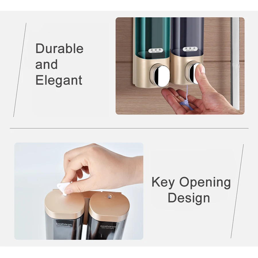 bathroom liquid soap dispenser wall mounted for kitchen plastic 300ml shower gel detergent shampoo bottle hotel home accessories free global shipping