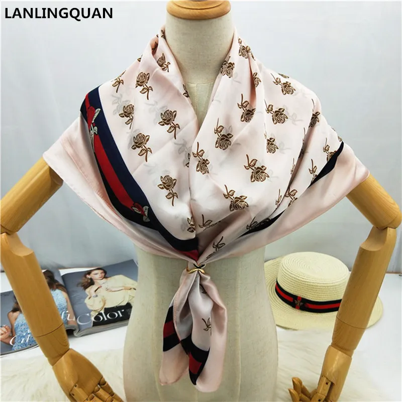 2019 новый дизайн шелковый шарф женская модель бандана женский роскошный