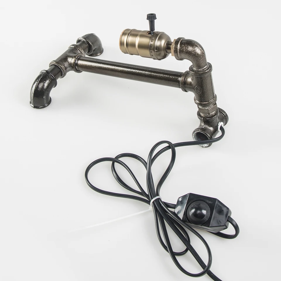 Винтажные лампы Эдисона настольная лампа черная железная основа водопроводная