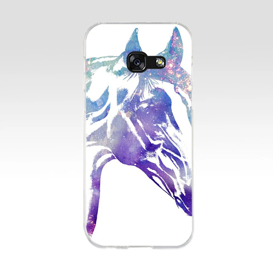 62AQ Horse Portrait head Soft Silicone Tpu Cover phone Case for Samsung galaxy a3 a5 2016 2017 a6 A8 2018 | Мобильные телефоны и