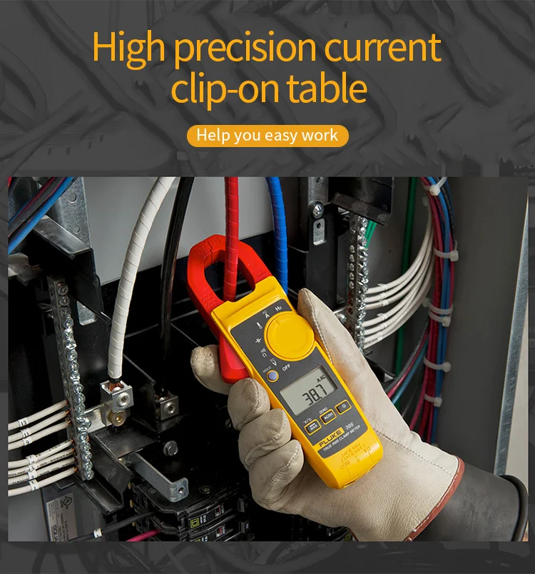Fluke 302+ цифровой токовый клещи Амперметр тестер сопротивления переменного тока amperimetric зажим мультиметр Ампер