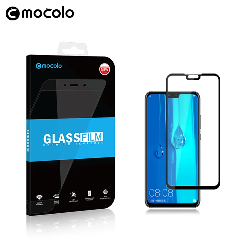 Для Huawei Y9 2019 защита для экрана Mocolo полное покрытие склеенное Закаленное стекло