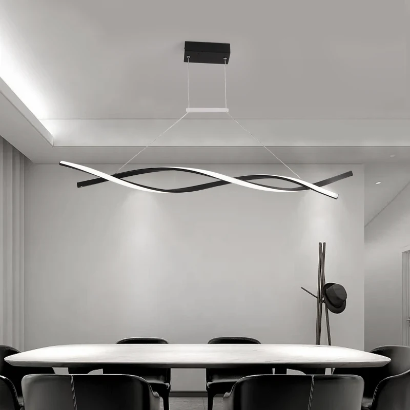 

Modern Pendant Light for Kitchen Bar suspension 110V 220V Aluminum Wave Avize Lustre Pendant Lamp for Dining room Office