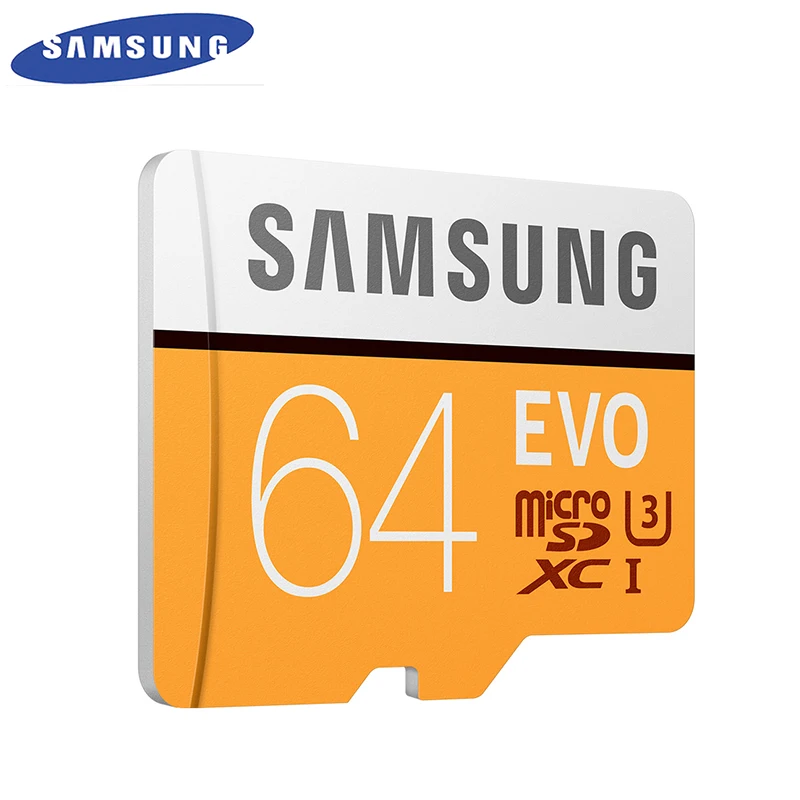 SAMSUNG Original New EVO 64GB U3 Memory Card Class10 Micro SD TF/SD Cards C10 R100MB/S MicroSD XC UHS-1 Support 4K UItra HD | Компьютеры и