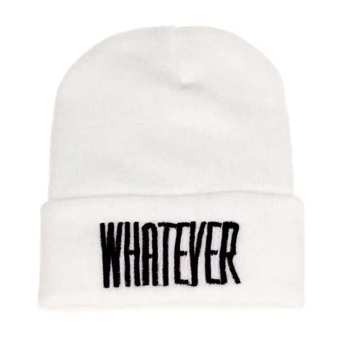 

Winter Black Whatever Letter Printing Beanie Hat And Snapback Men And Women Cap Knitting Wool Unisex Warm Crochet Hats 10Oct 23