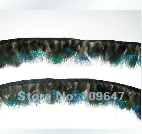 

2Yards/Lot 5.0cm Height High Quality Blue Peacock Plumage Feather Fringe Trim for Wedding Centerpiece Decoration