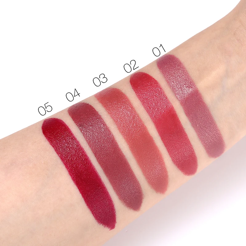 5 видов цветов увлажняющие гладкие губные помады макияж матовые мерцающие