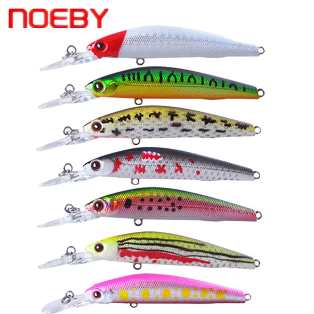 NOEBY NBL9434 72 мм 6 2 г жесткая рыболовная приманка приостанавливающая 0 1 5 м Minnow Isca