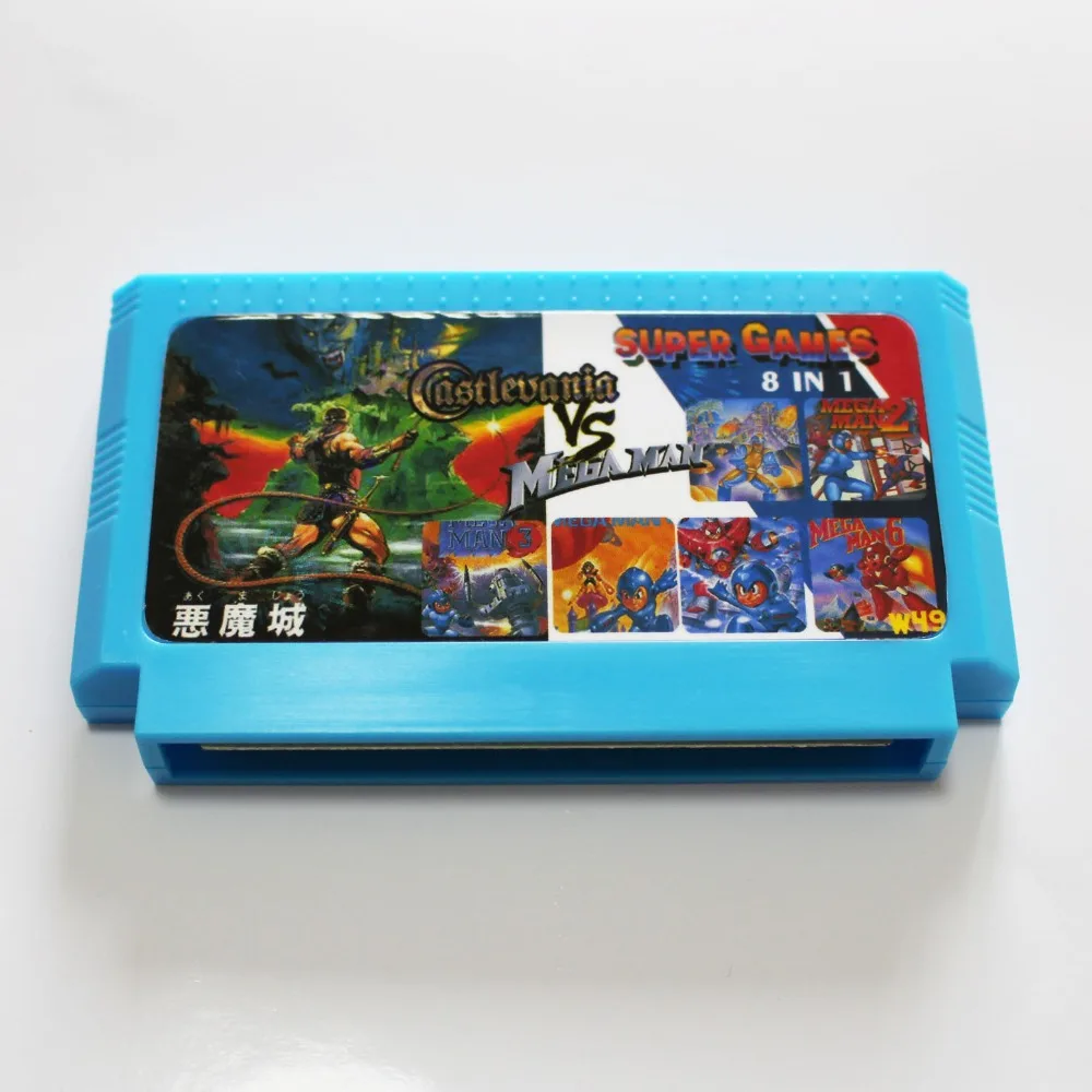 Игровая карта Castlevania1/2 Mega Man1/2/3/4/5/6 8 бит 60 pin|60 pin game card|bit card8 bit |