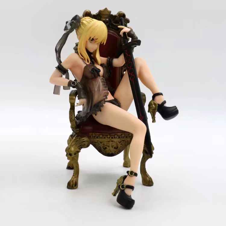 Игра аниме Fate/Stay Night Saber Alter Swimwear Sword Throne Sexy 16 см фигурку Figreine | Игрушки и хобби