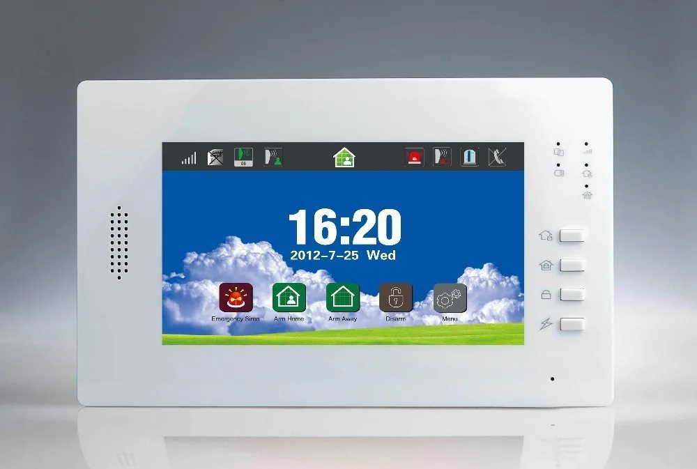 868 МГц сенсорный экран pstn gsm сигнализация хост GSM охранная сигнализация для дома