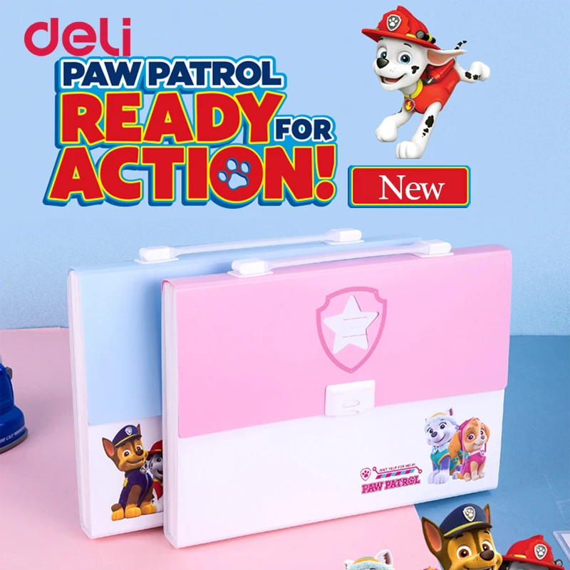 Deli милый paw patrol A4 Широкий кошелек с наклейкой для школы ребенок офисный файл органайзер для документов Канцтовары аккордеон папка