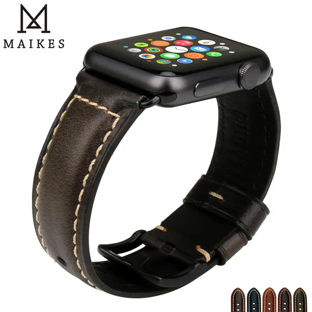 Ремешок из натуральной кожи для Apple Watch Series 5 4 3 2 1, 42 мм 38 мм (art.: 7a4b4a3fb) - 7a4b4a3fb