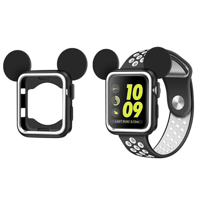 Спортивный силиконовый чехол для часов + ремешок Apple Watch Band 42 мм 38 Iwatch 3 2 1 сменный