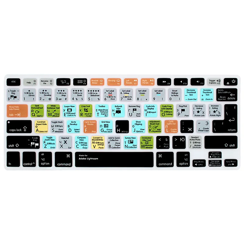 HRH русский OSX Премиум Pro CC Ableton Live Avid Pro инструменты силиконовый ярлык Hotkey клавиатура кожный чехол для MacBook Pro 13 15
