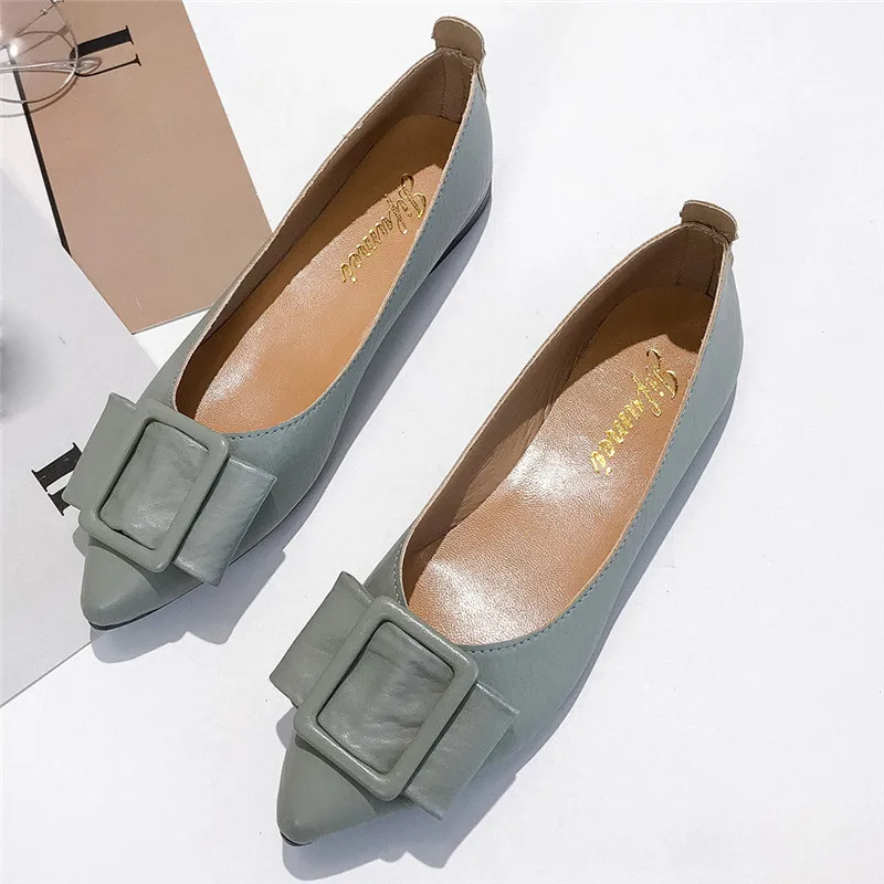 

shoes woman Women's Fashion Casual Solid Colors Pointed Toe Flat With Shallow Work zapatillas mujer Shoesflat shoes women #4j24