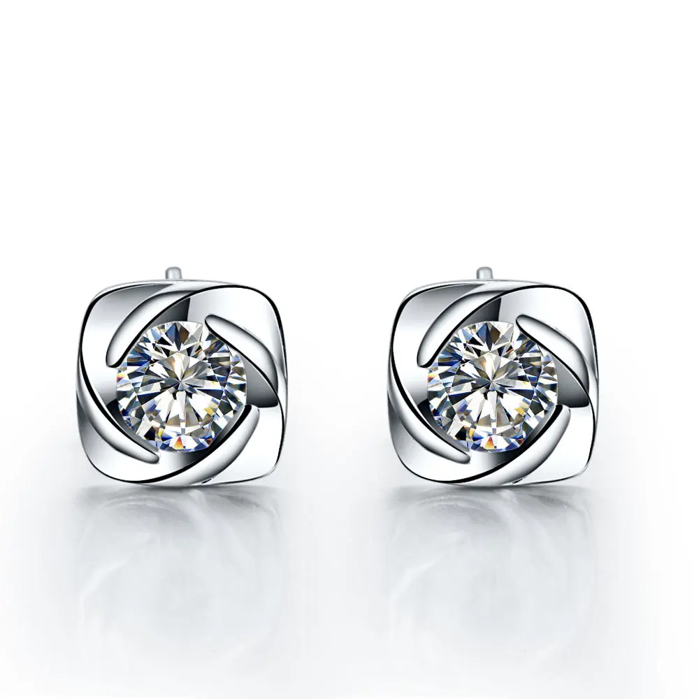 Test Positive 0. 3CT/шт. Висячие Стильные Серьги C &amp сертифицированные настоящие Твердые