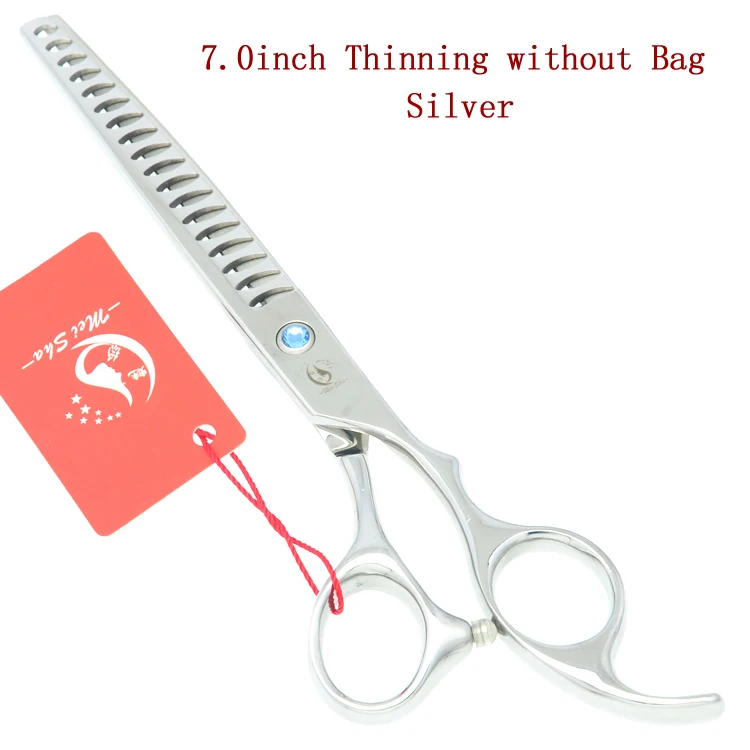 HB0032 no bag Meisha 7," высокое качество ножницы для ухода за домашними животными Япония 440c собака прямые изогнутые режущие ножницы рыбные кости филировочные ножницы HB0209 - Цвет: HB0032 no bag