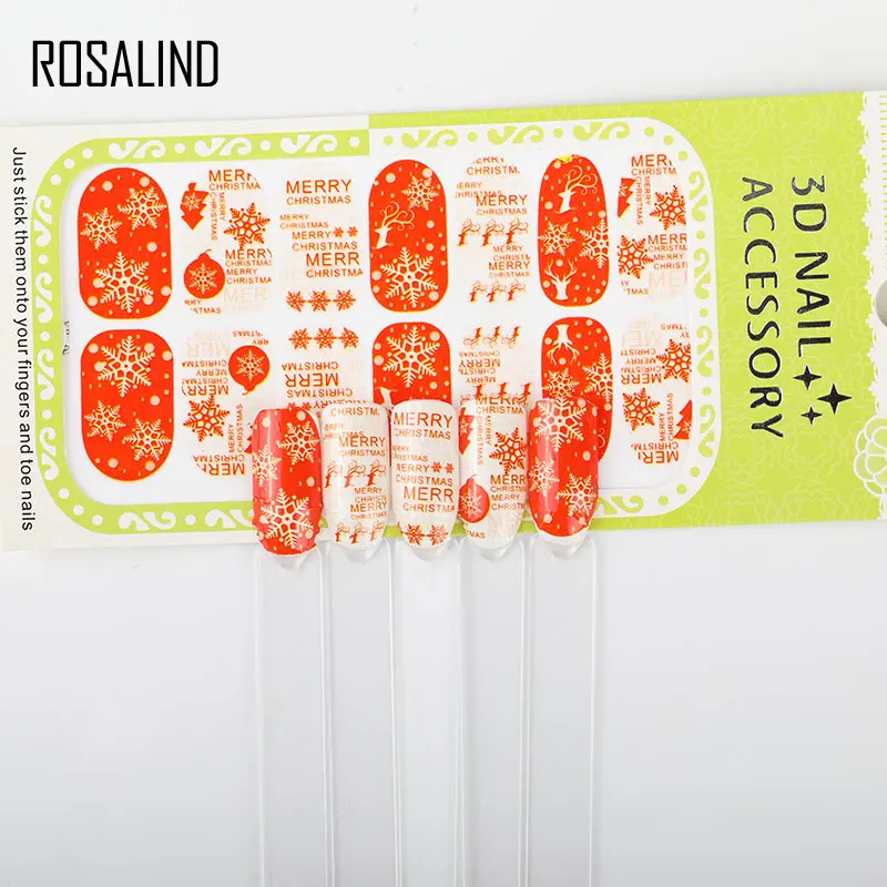 N5216-03 ROSALIND Маникюр Искусство DIY стикер s для ногтей красочные наклейки для ногтей s цветы водная Наклейка Фольга для обертывания Наклейка Маникюр - Цвет: N5216-03