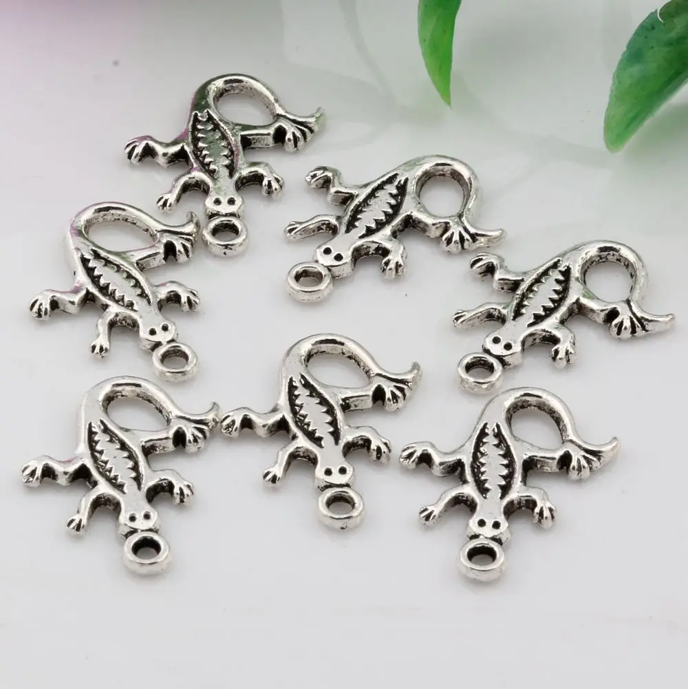 Hot ! 15pcs Zinc Alloy CUTE GECKO LIZARD Charm pendants DIY Jewelry 15 x 18 mm cv2 | Украшения и аксессуары