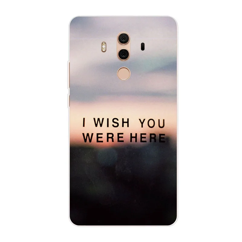 Huawei mate 10 Case Silicon Mountain scenery Painting Soft TPU Back Cover for pro Phone protect Bags shell |