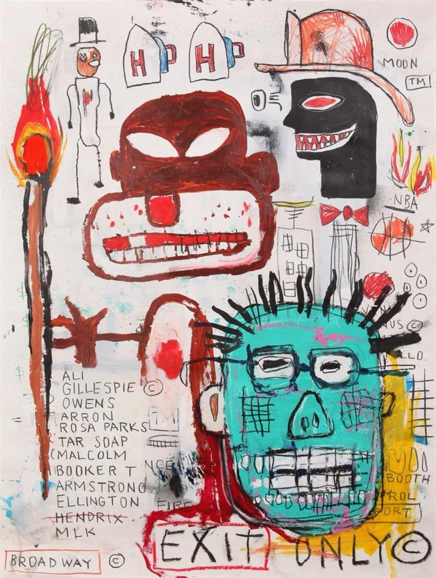 Жан Michels безымянный граффити 1 Панель Абстрактная живопись украшение на стену