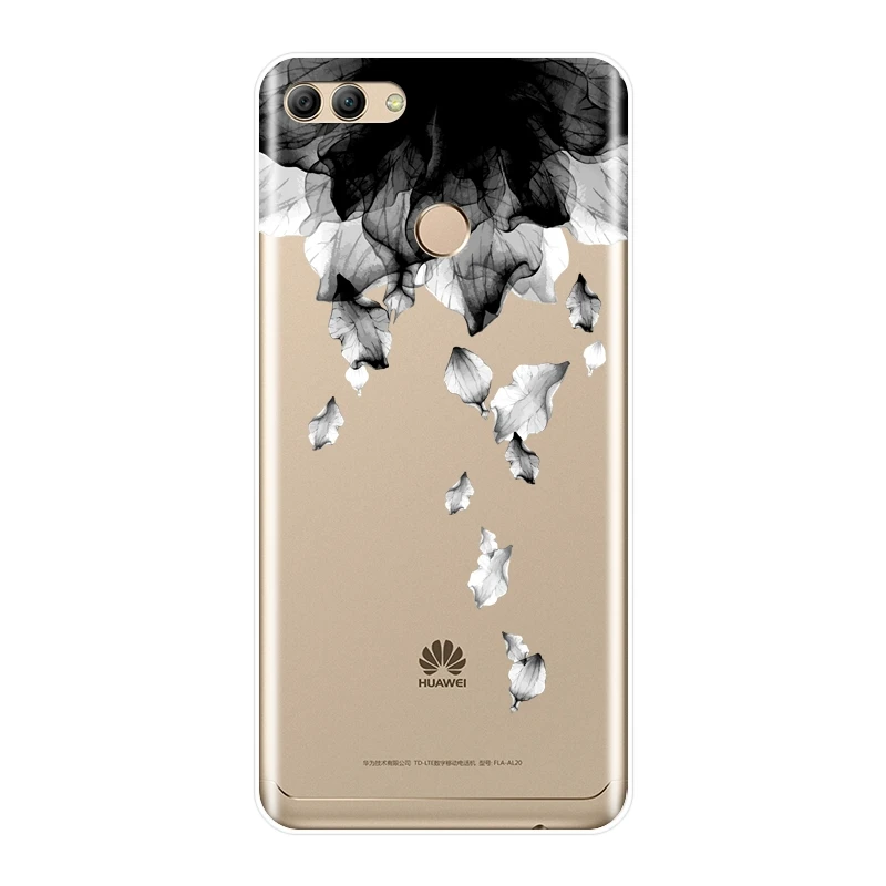 Розовый цветок красный чехол для телефона huawei Y3 Y5 Y6 II Y7 2017 Pro Мягкая силиконовая