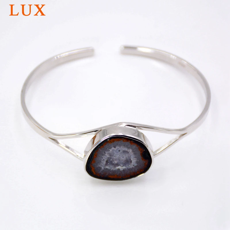 Druzy Geode, праздничный браслет, подарок на свадьбу, день рождения, табассе, geode, браслет, серебряные манжеты, серебро 925 пробы
