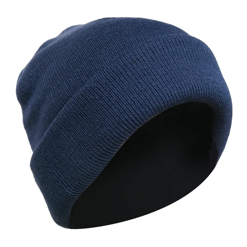 Dark Blue 4 слоя утолщенный зимний ветрозащитный Пеший туризм шапки Для мужчин Для женщин теплая Термальность вязаная шапка Флисовая Балаклава лыжные шапочки мотоциклетный шлем шляпа - Цвет: Dark Blue