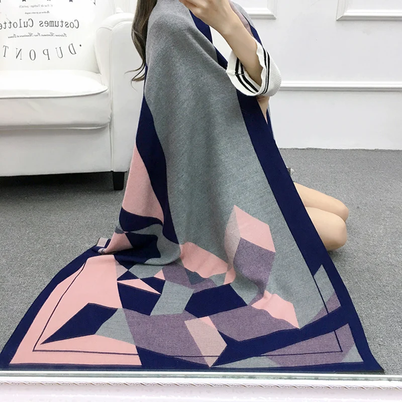 Женские шарфы 190*65 см Женская цветная полосатая шаль в стиле пэчворк