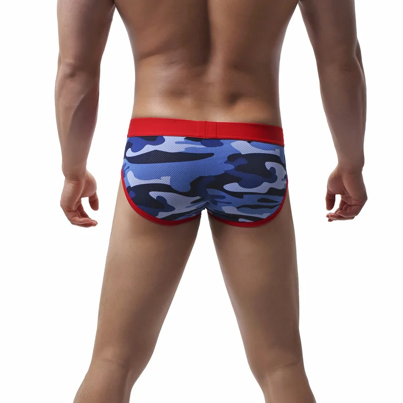 Новое модное мужское нижнее белье боксеры с камуфляжным принтом низкой талией