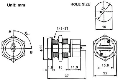 4 шт. 19 мм 2NO 2NC 2A 250 В 4A 125 микроклавишный переключатель замка S286A 2|switch lock|switch switchswitch