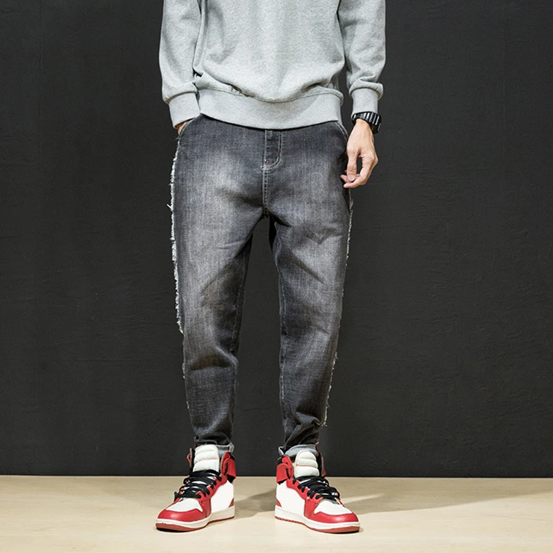Мужские джинсы KSTUN длинные штаны шаровары в японском стиле полоску хип хоп для студентов|Мужские джинсы| |