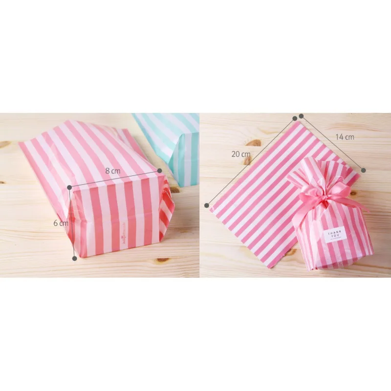 50pcs Black White Striped Candy Bag Wedding Decoration Birthday Cookie Bags Box Favors Baby Shower Bridal Party Gift | Дом и сад