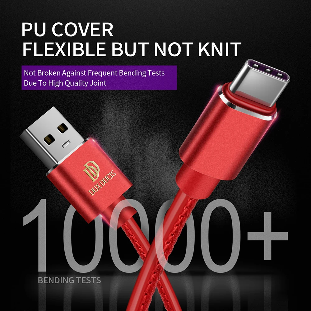 DUX DUCIS 5A USB Type C супер зарядный кабель для Huawei P20 Pro P10 Mate 10 Type-C Xiaomi Samsung USBC шнур |