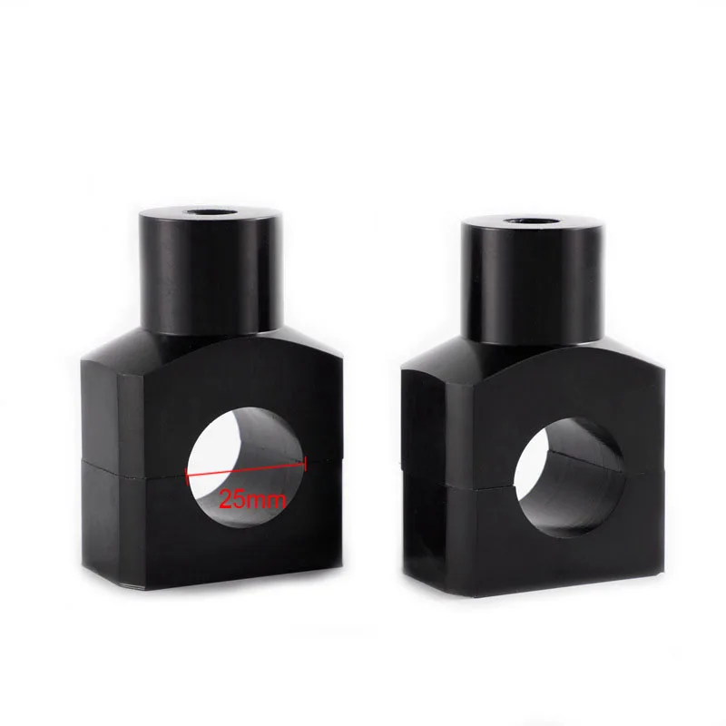 25mm-Black Rise " прямой короткий Руль Riser квадратный стиль Крепление зажим регулятор для 22 мм 25 мм 7/8" " Руль Универсальный - Цвет: 25mm-Black