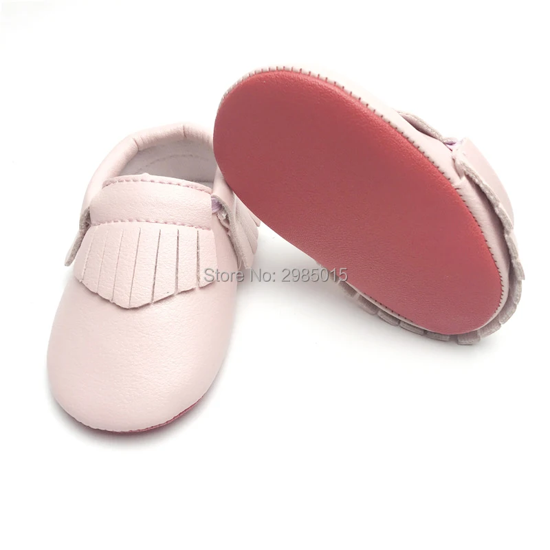 Детская обувь для девочек модные мокасины с красной подошвой и бантом