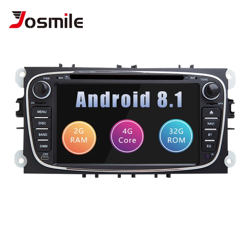 2 din Android 8,1 автомобильный dvd-плеер для Ford Focus 2 Mondeo 4 C-Max S-Max Galaxy KugaTransit подключение мультимедийного радио GPSNavigation