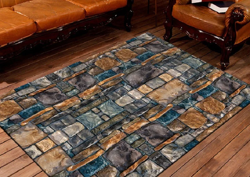 Большие геометрические ковры для украшения дома в скандинавском стиле гостиной